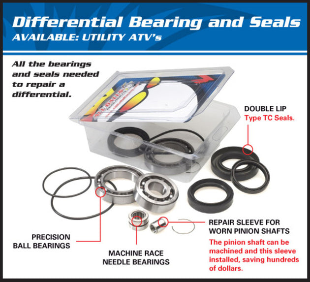 ALL BALLS Rear Differential Bearing & Seal Kit Kawasaki/Suzuki - Extra