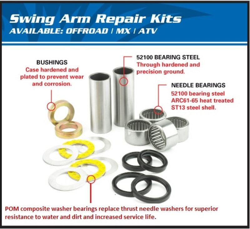 ALL BALLS Swing Arm Bearing Kit Honda Suzuki LT-R450 - Main