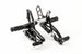 LSL Standard Rearset Black BMW R 1200 Nine-T