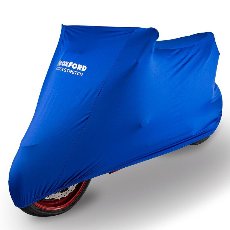 OXFORD Indoor Protective Cover Protex Stretch Blue - Moto / Scooter - L - Main