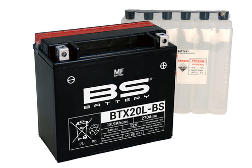 BS BATTERY Battery Maintenance Free with Acid Pack - BTX20L-BS - Main