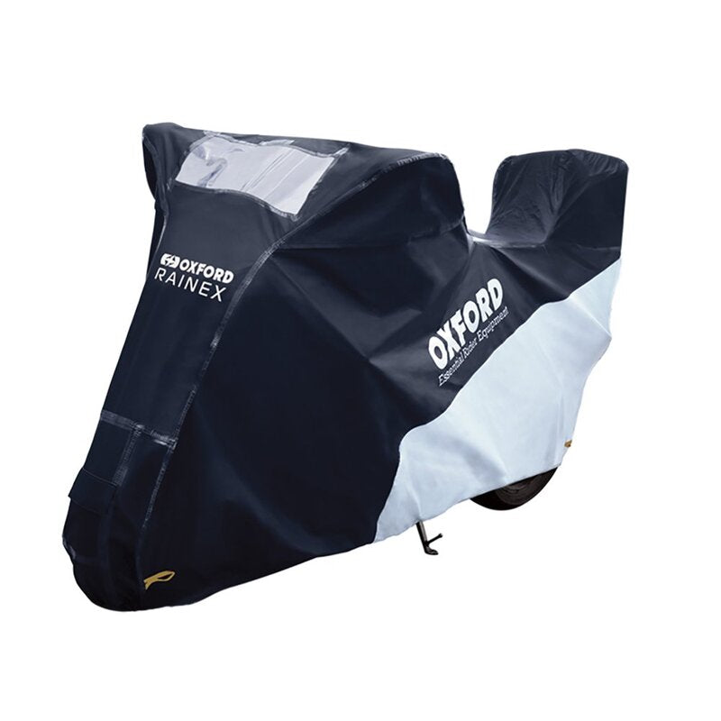 OXFORD Outdoor Protective Cover Rainex Black/Silver - Moto / Scooter with Top Case - XL - Main