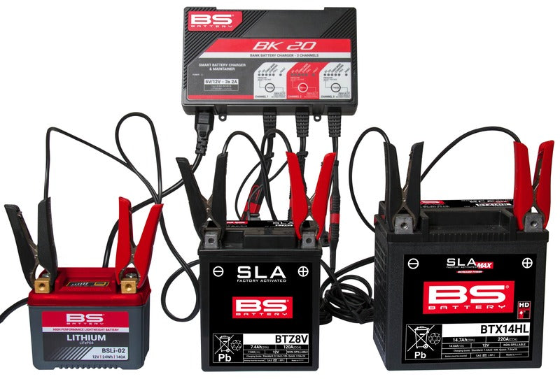 BS BATTERY BK20 Smart Battery Charger -6V/12V 3x2A - Main