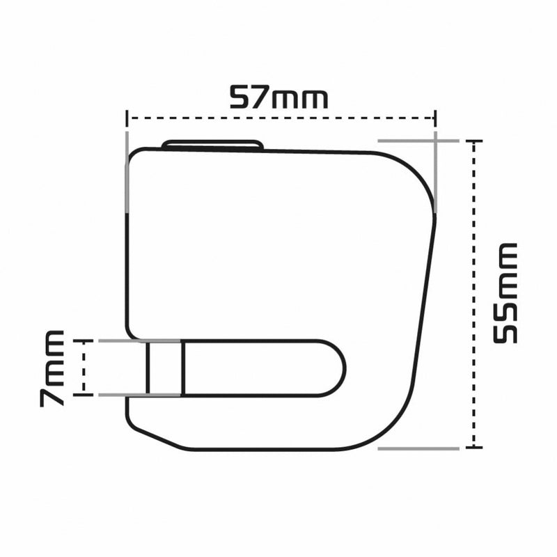 OXFORD Micro XA5 Alarm Disc Lock - Black - Extra
