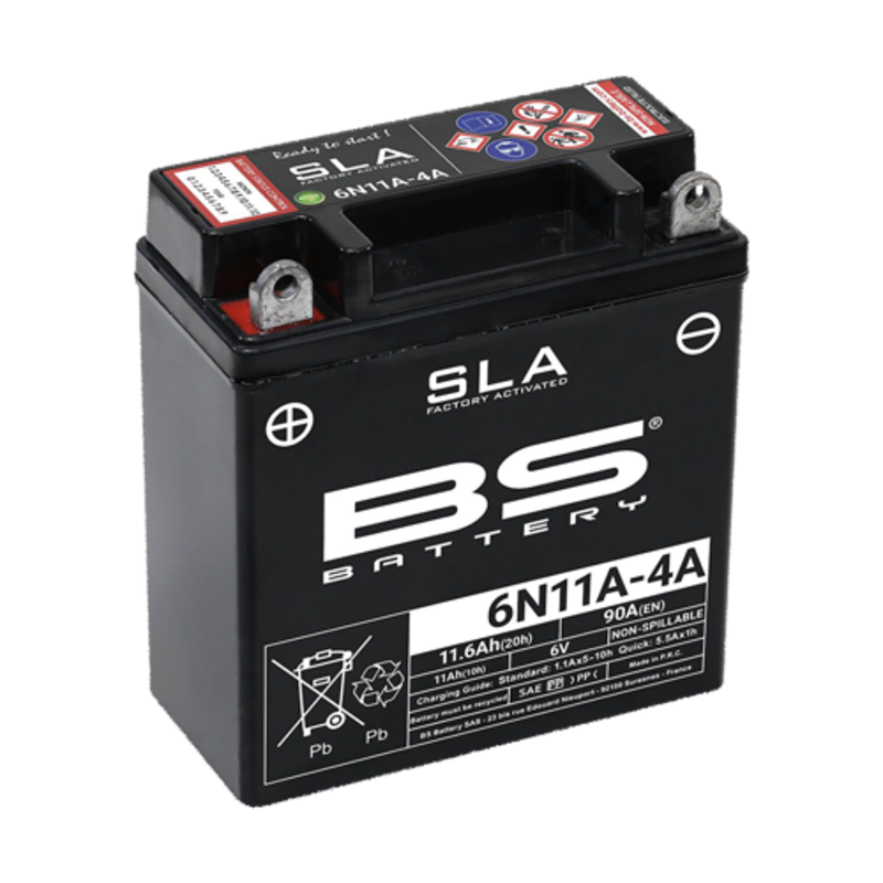 BS BATTERY SLA Battery Maintenance Free Factory Activated - 6N11A-4A - Main