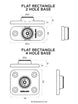 360 Base - Flat Rectangle - 2 Hole