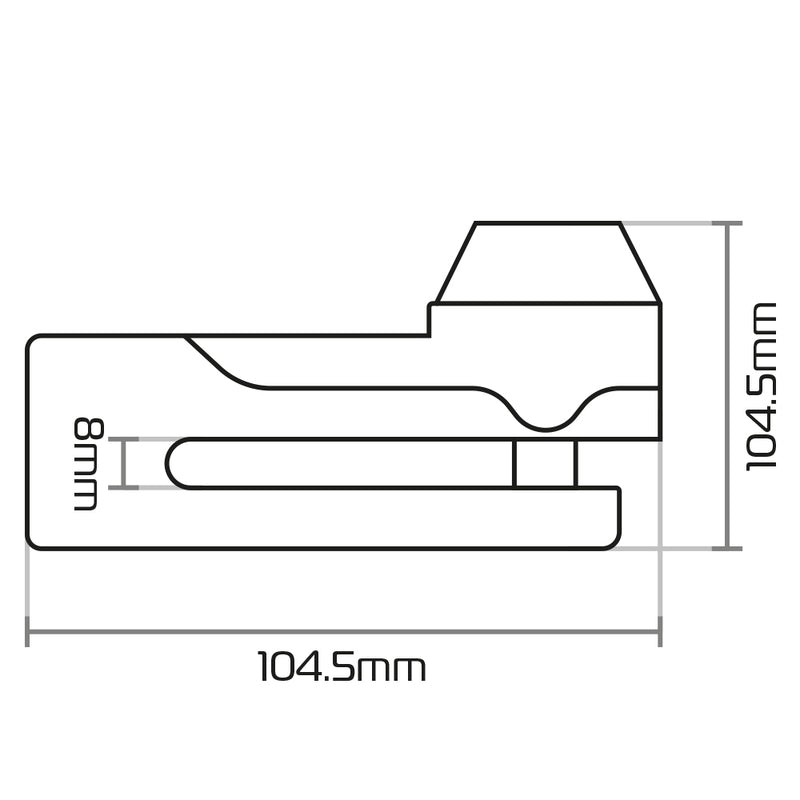 OXFORD Titan Ã¸10mm Pin Disc Lock - Black - Extra