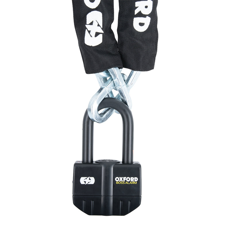 OXFORD Boss Alarm Lock 16mm + Chain 12mm X 2.0m - Main