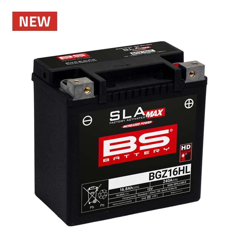 BS BATTERY SLA Max Battery Maintenance Free Factory Activated - BGZ16HL - Main