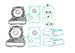 Set garnituri motor superior ATHENA P400210600754 