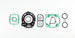 Set garnituri motor superior ATHENA P400250600205 