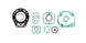 Set garnituri motor superior ATHENA P400250600221 