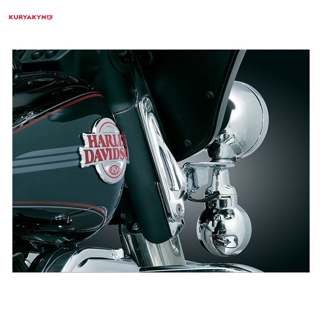 Kuryakyn, Front fork custom tie-down brackets. Chrome