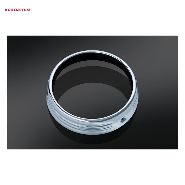 Kuryakyn, 7" headlamp trim ring. Chrome