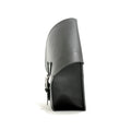 Longride, swingarm bag. Smooth, black leather. 7 liter