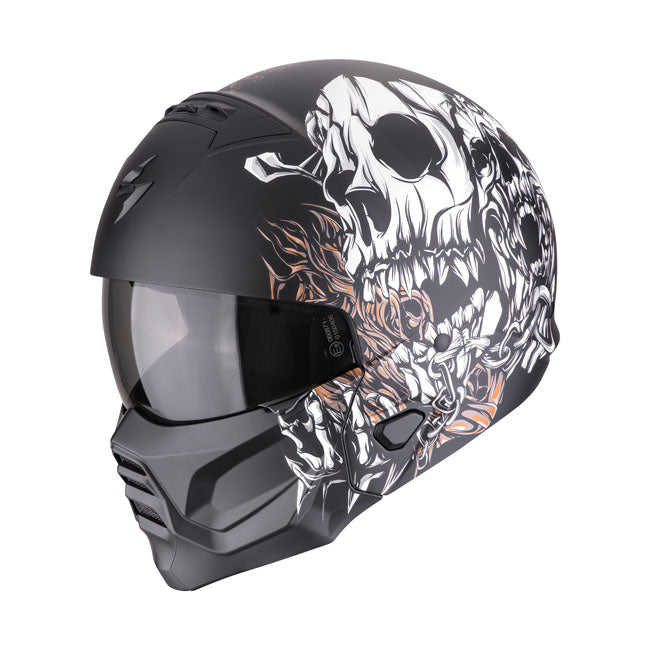 Scorpion EXO-Combat II Genesis matt black-white-gold
