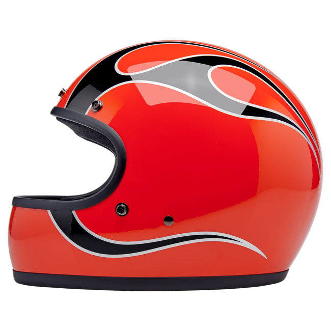 Biltwell Gringo helmet Comp Orange Flames