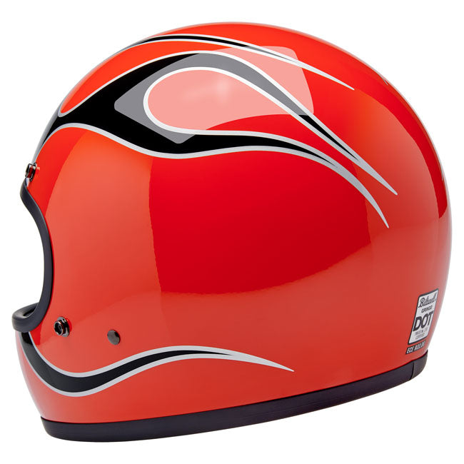 Biltwell Gringo helmet Comp Orange Flames