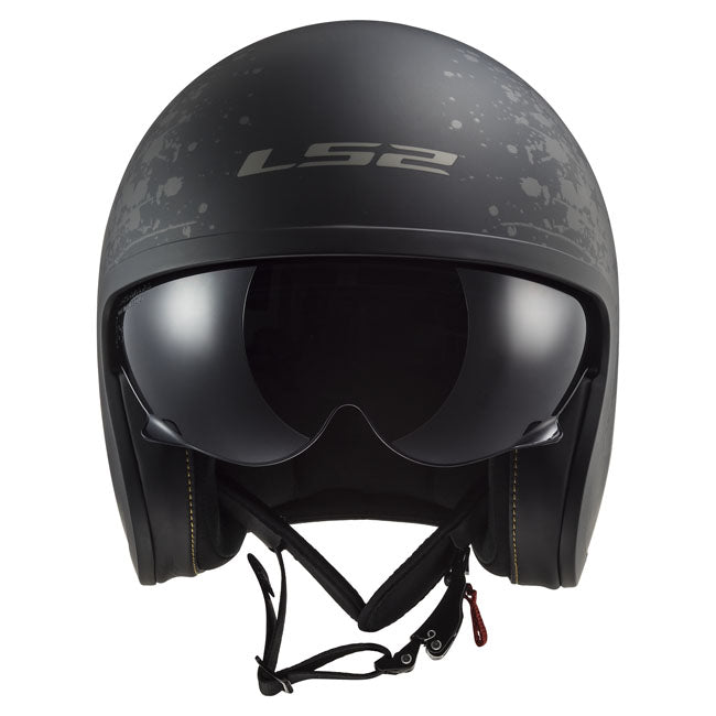 LS2 Spitfire II black Flag helmet matt black