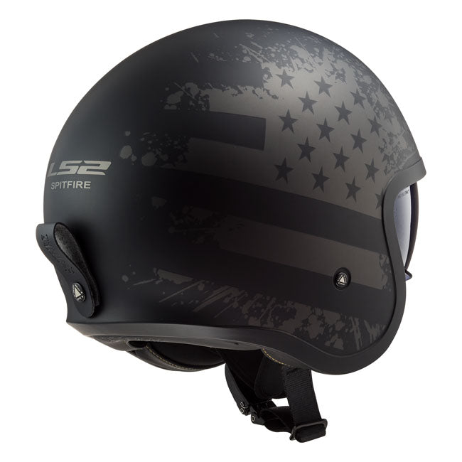 LS2 Spitfire II black Flag helmet matt black