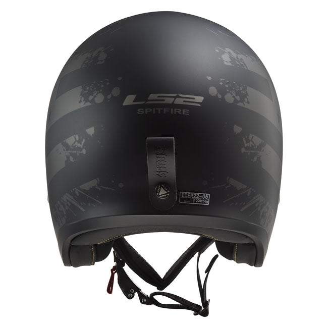 LS2 Spitfire II black Flag helmet matt black