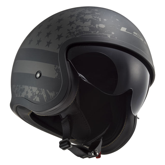 LS2 Spitfire II black Flag helmet matt black
