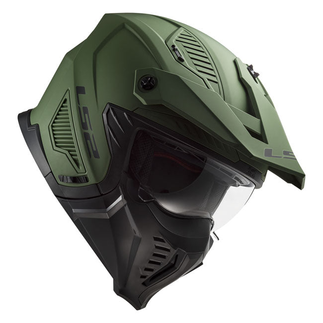 LS2 Drifter Solid helmet matt military green