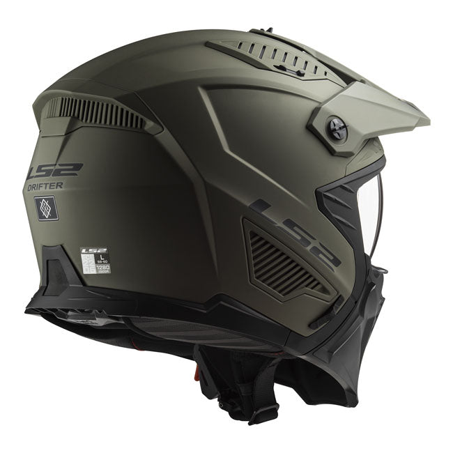 LS2 Drifter Solid helmet matt sand olive