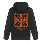 WCC ATX Cross zip hoodie black/orange