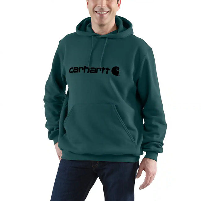 Carhartt Signature Logo hoodie greenstone