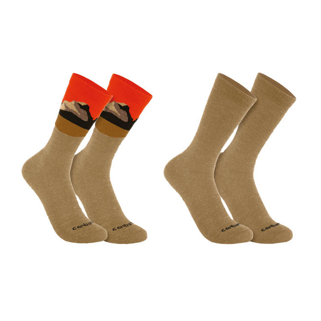 Carhartt Wool Blend Mountain Crew sock 2 Pack assorted3
