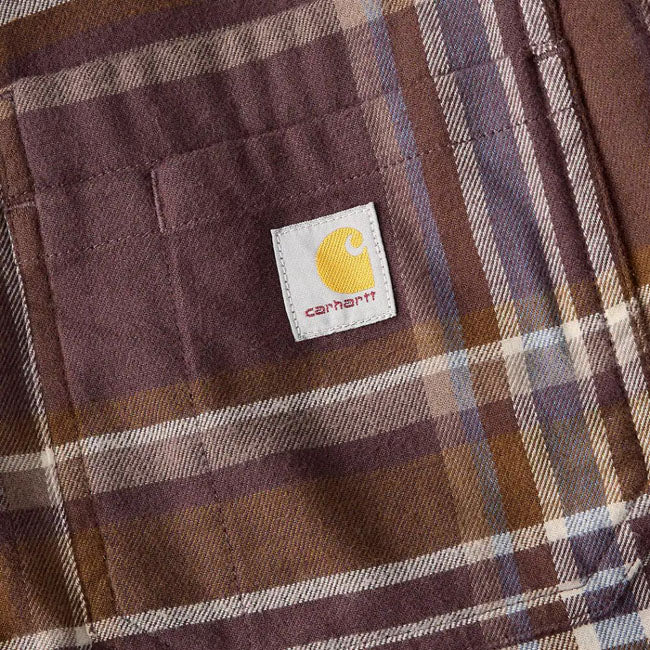 Carhartt Flannel Plaid shirt dark sepia