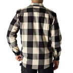 Carhartt Plaid flannel shirt oat milk