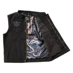 WCC x 13 1/2 Dominator black canvas riding vest