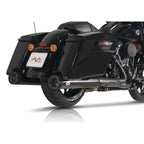 V Performance, 114mm Double Ring slip-on mufflers. Black Cer
