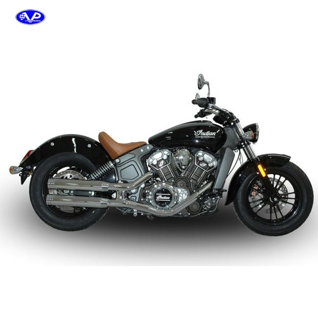 V Performance, Double Ring 80mm slip-on muffler set. Chrome