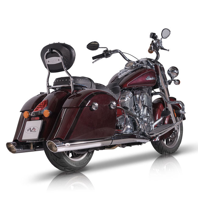 V Performance, 100mm Banger slip-on muffler set. Chrome