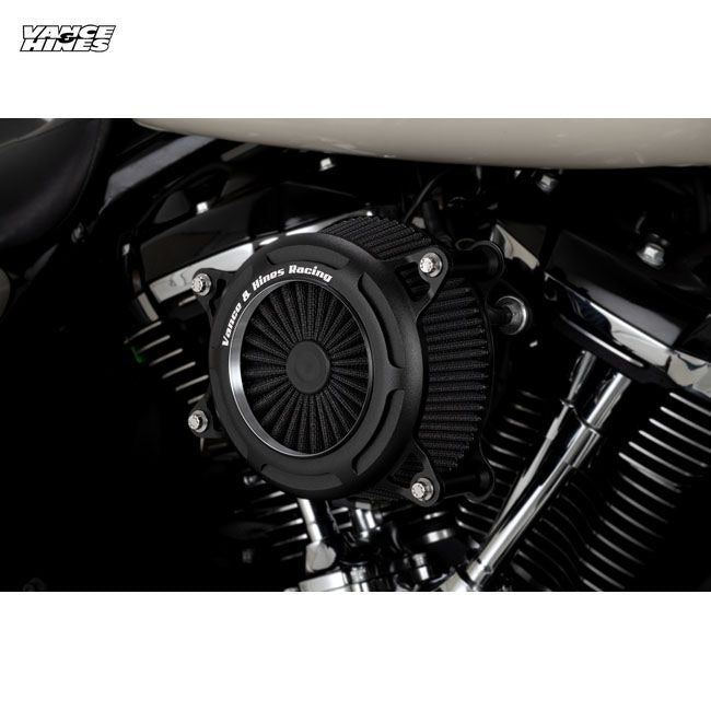 Vance & Hines, VO2 onyx air cleaner. Black wrinkle