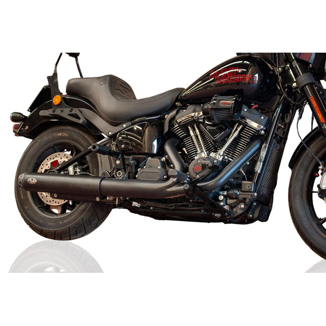 V performance, 2-1 slip-on muffler. Rebel series. Black