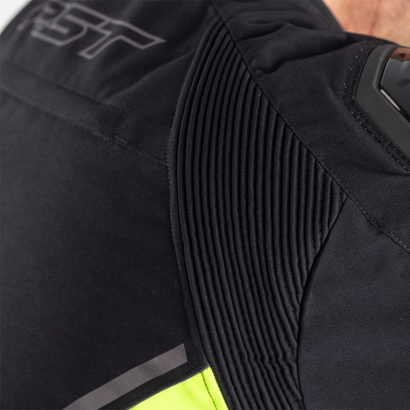 RST Sabre Airbag Jacket Textile - Black/Grey/Neon Yellow Size M - Extra