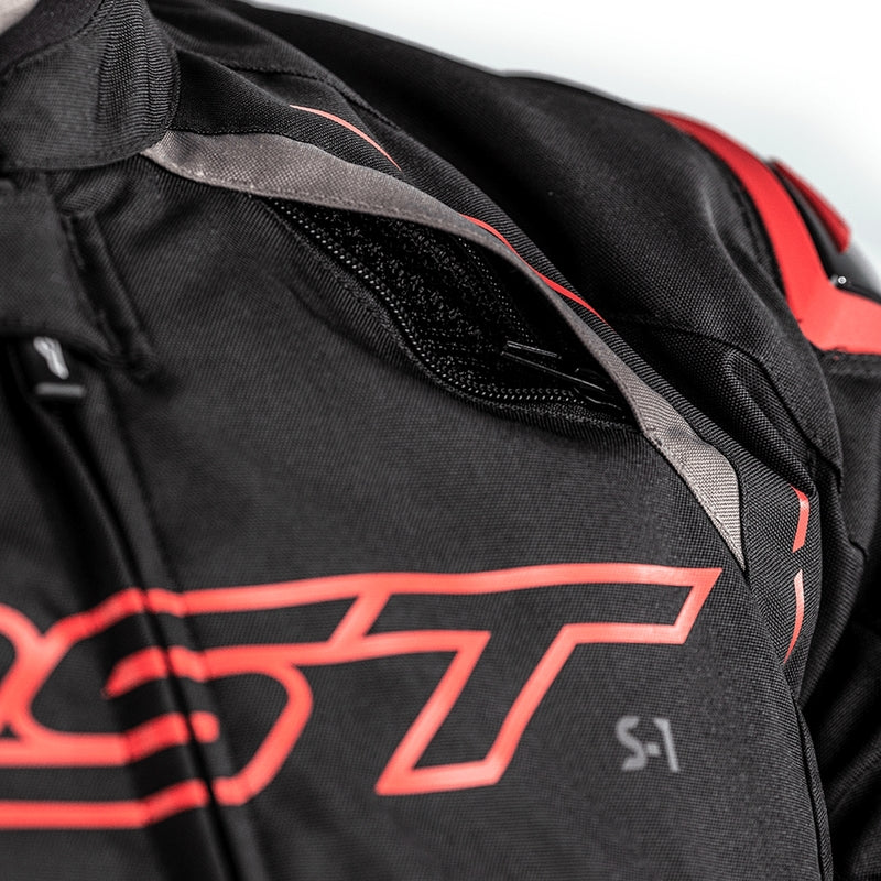 RST S-1 Jacket Textile Black/Grey/Red Size M - Extra