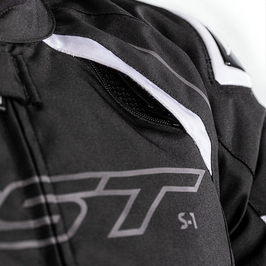 RST S-1 Jacket Textile Black/White Size XL - Extra