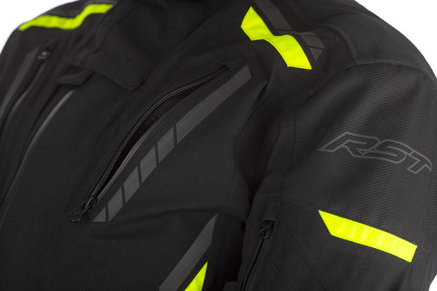 RST Pathfinder Jacket Textile - Black/Neon Yellow Size L - Main