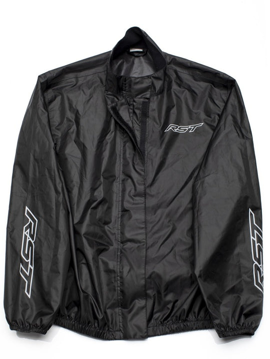 RST Lightweight Waterproof Rain Jacket - Black Size M - Extra