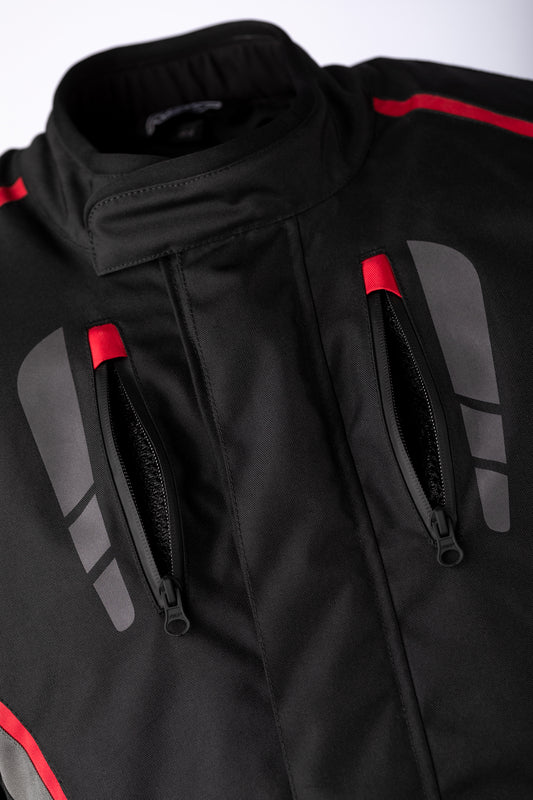 RST Axiom Plus Airbag CE Textile Jacket - Black/Grey/Red Size L - Extra