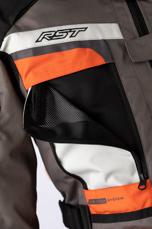 RST Race Dept Adventure X-Treme CE Textile Jacket - Grey/Ice/KTM Orange Size M - Extra