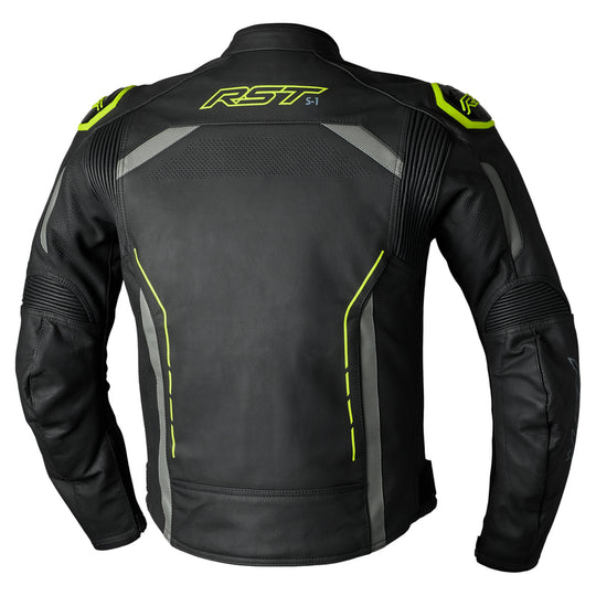 RST S1  Leather Jacket Men - Neon Yellow - Extra