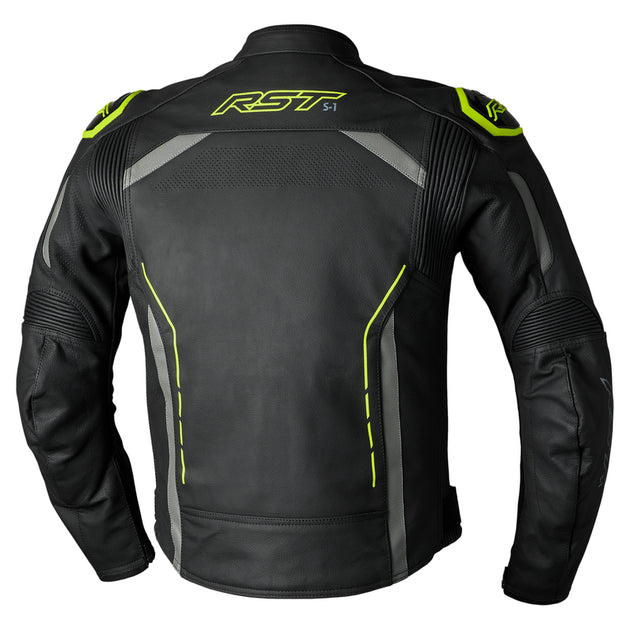 RST S1  Leather Jacket Men - Neon Yellow - Extra
