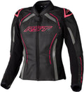 RST Ladies S1 CE Leather Jacket - Black/Neon Pink Size XS - Main