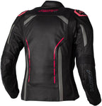 RST Ladies S1 CE Leather Jacket - Black/Neon Pink Size XS - Extra